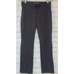 Betabrand Classic Dress Yoga Pant Women Large Heather Charcoal Gray Straight Leg